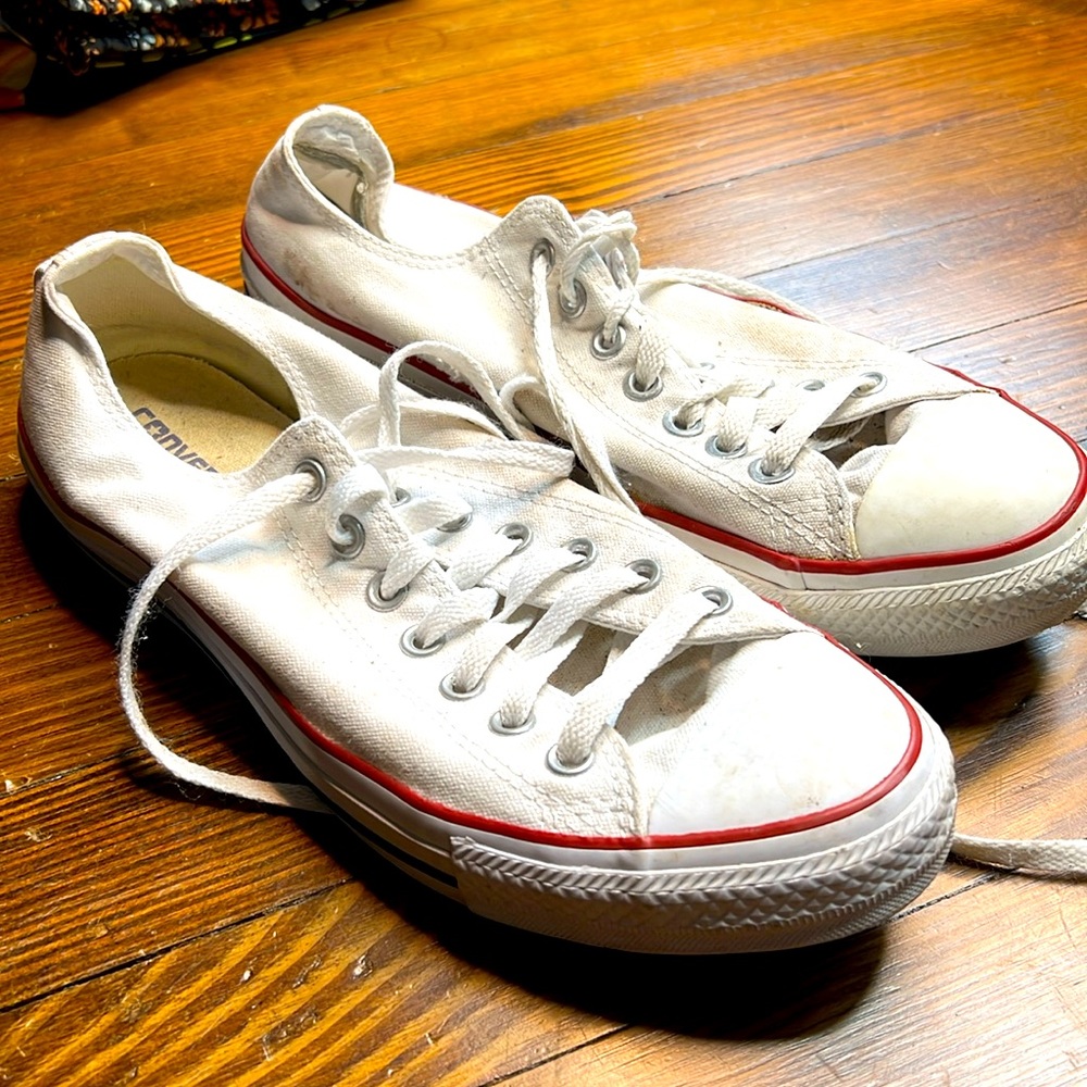 Converse All Star Chuck Taylor Low White Canvas Sneaker Men’s Size 10